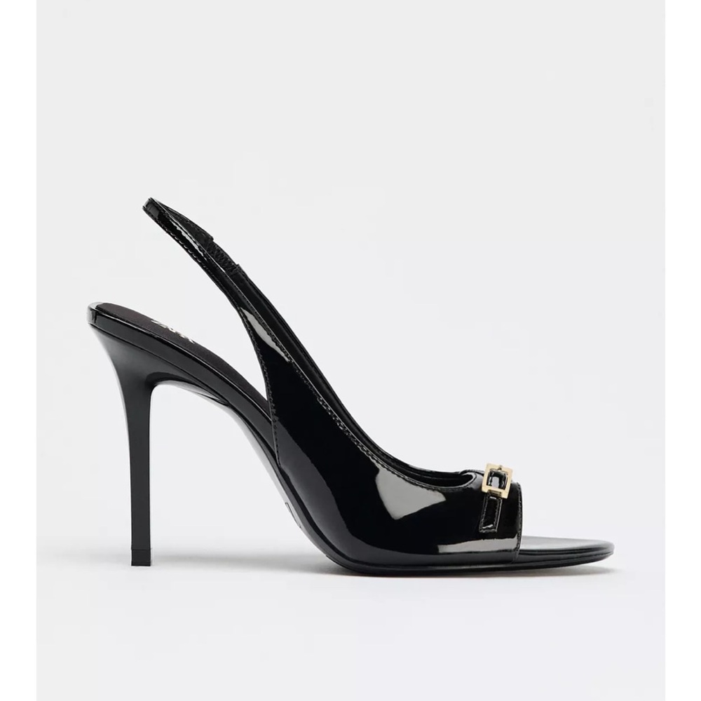 Sold- Zara Black Slingback Heels, like new